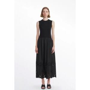 Kentaro Tamai with Fabrique Amy Embroidered Dress Mulberry Silk Blend